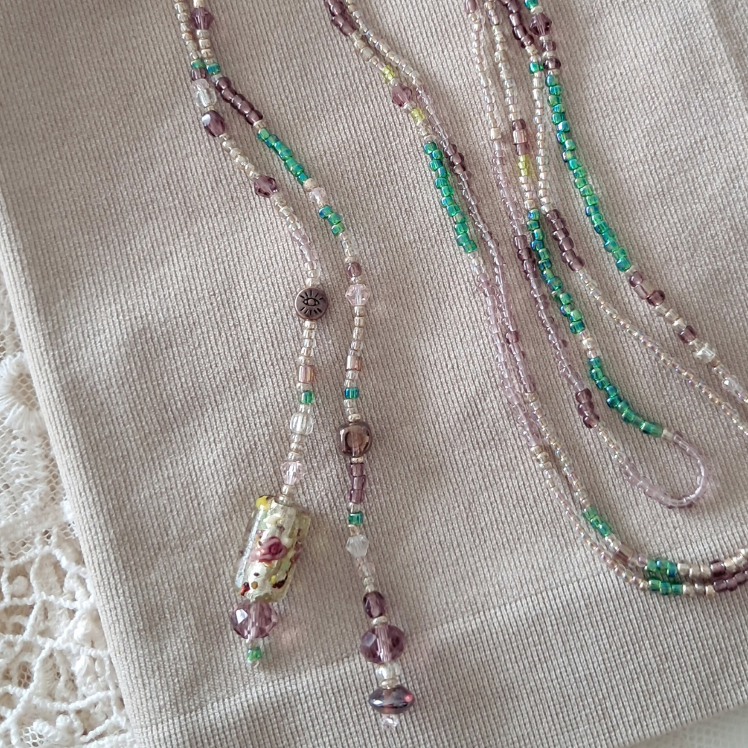 'Forest Fae' Beaded Lariat Necklace ♡