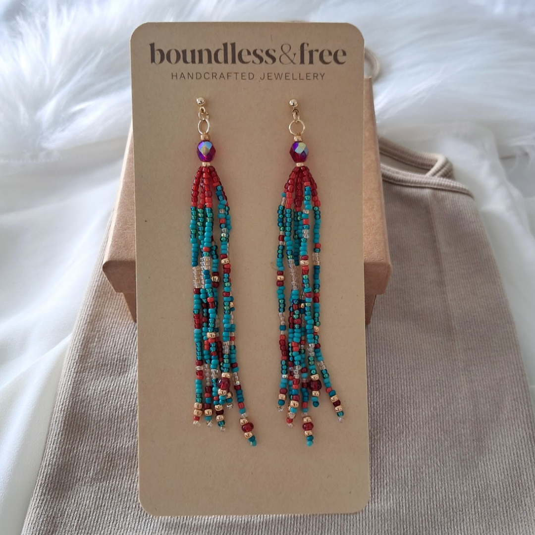 'Temple Muse' Beaded Earrings