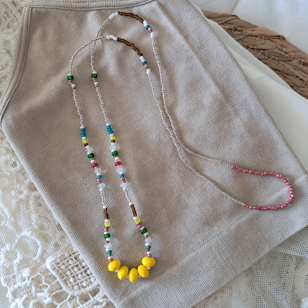 'Flower Child' Long Bead Necklace ♡