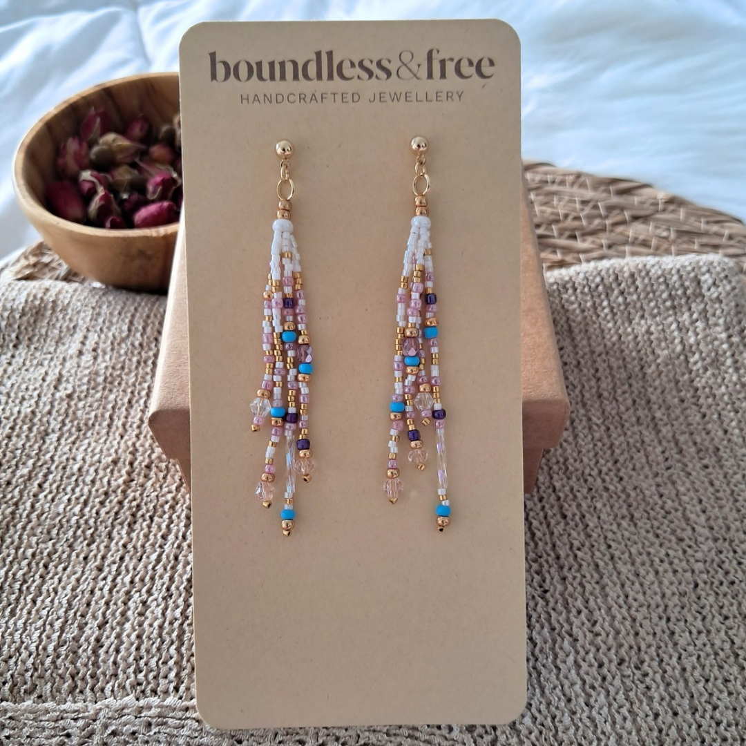 'Wishweaver' Beaded Drop Earrings