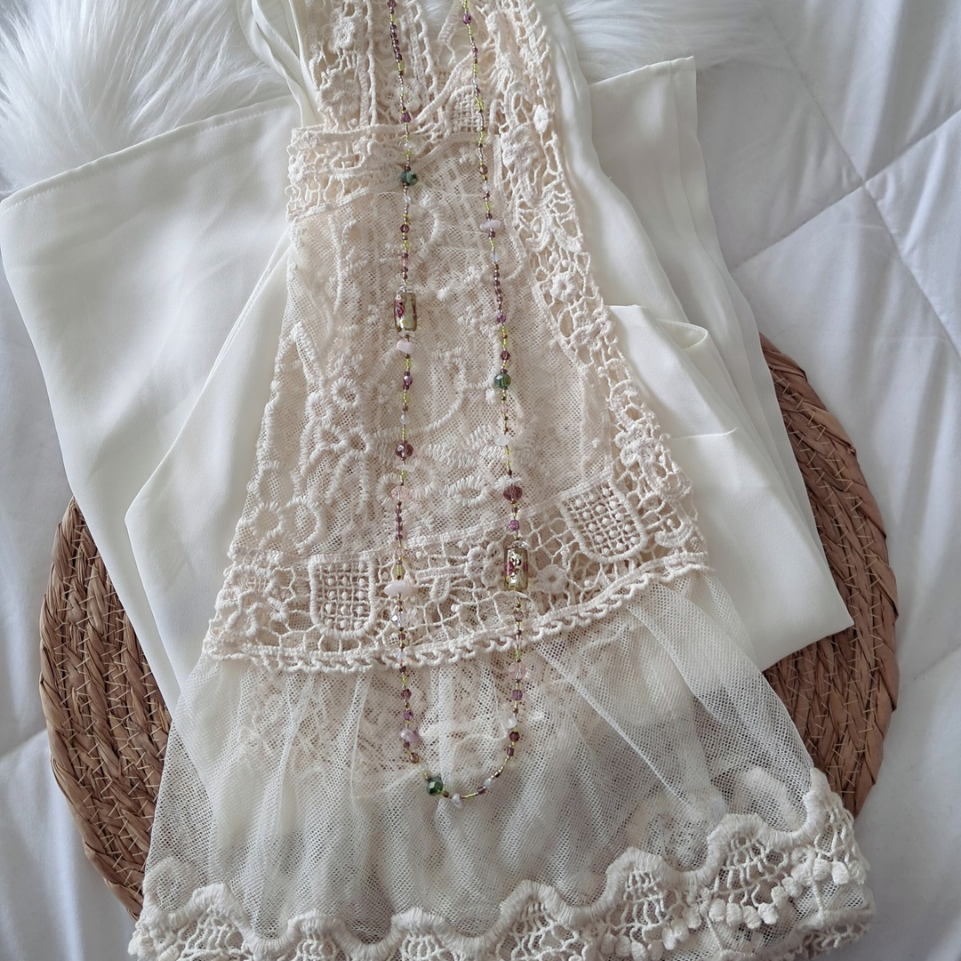 'Forest Fae' Long Beaded Necklace ♡ One-of-a-kind