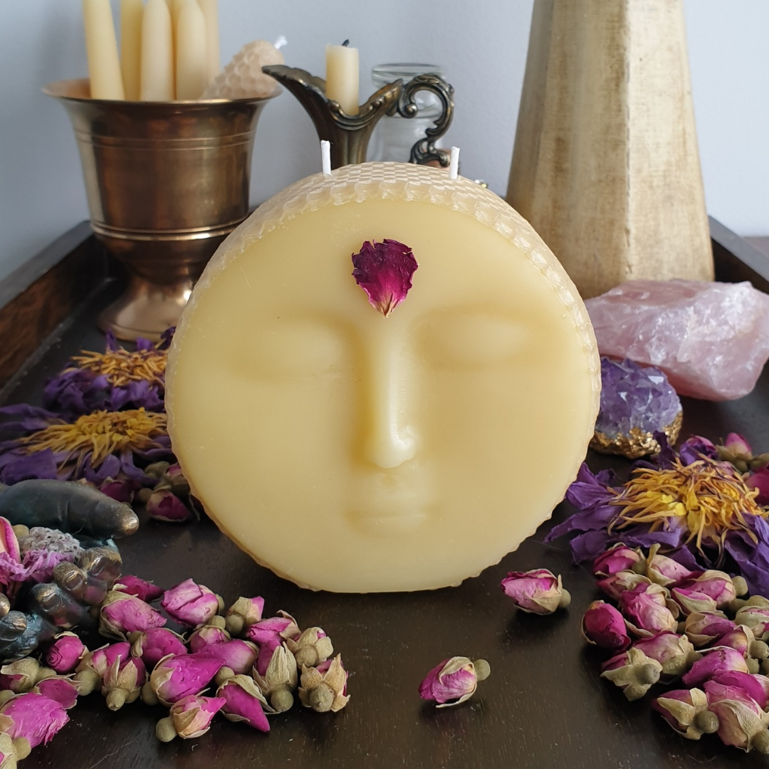 'New Moon' Beeswax Candle | 348g