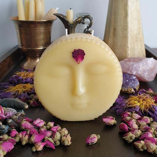 'New Moon' Beeswax Candle | 348g