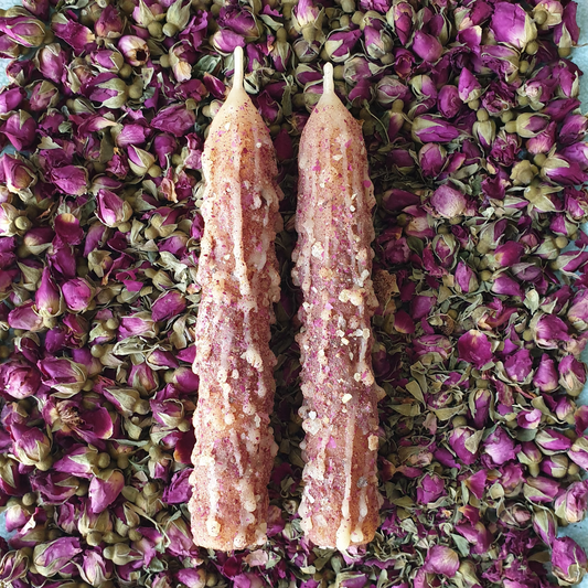 'Resin & Rose' Beeswax Candle | Single