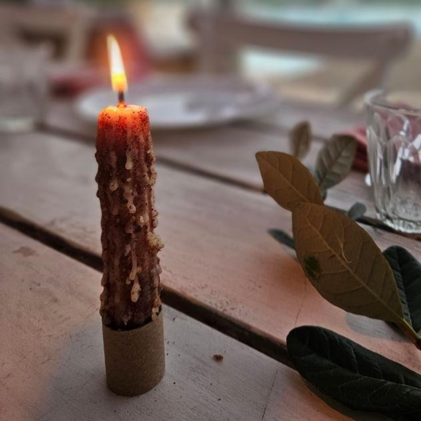 'Resin & Rose' Beeswax Candle | Single