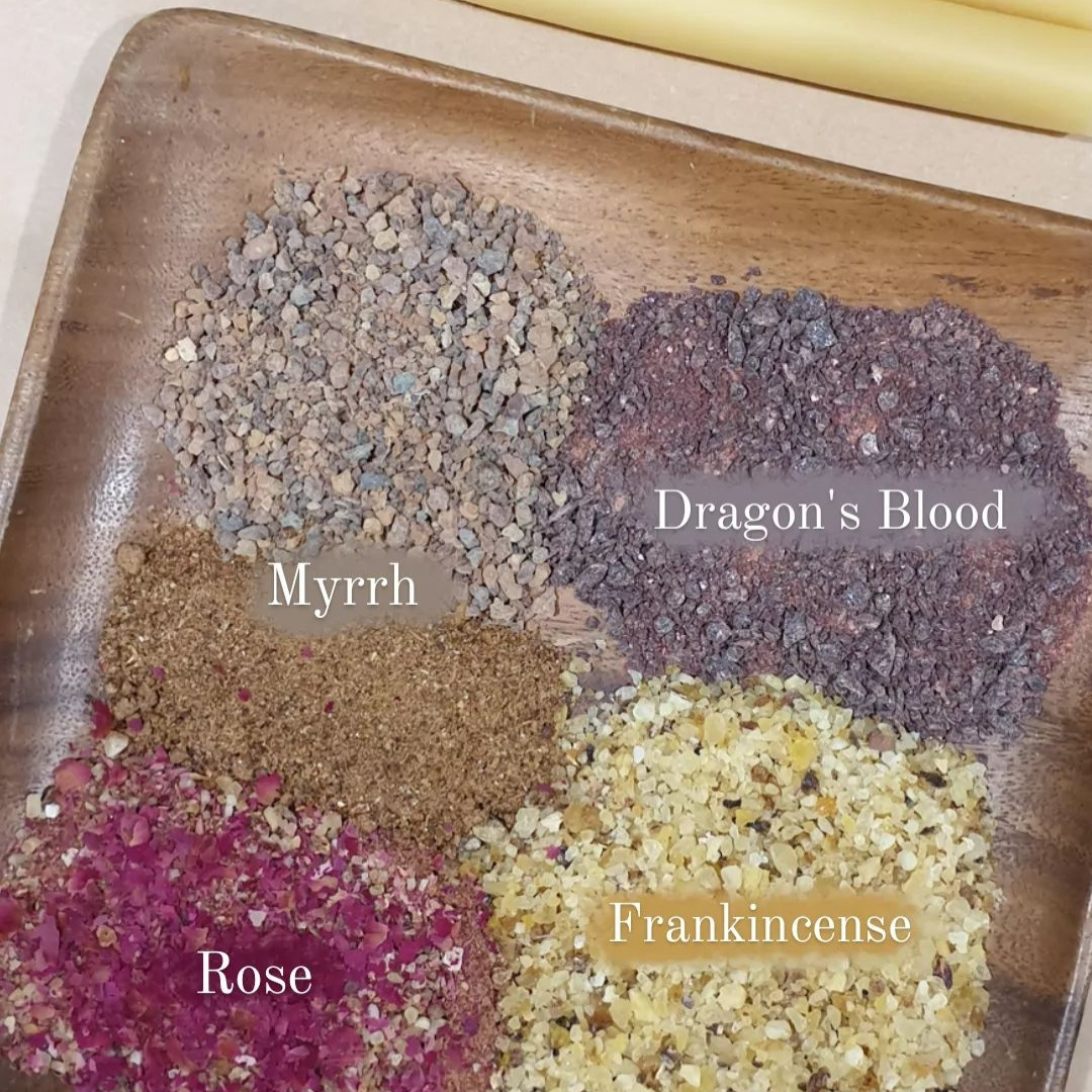 'Resin & Rose' Beeswax Candle | Single