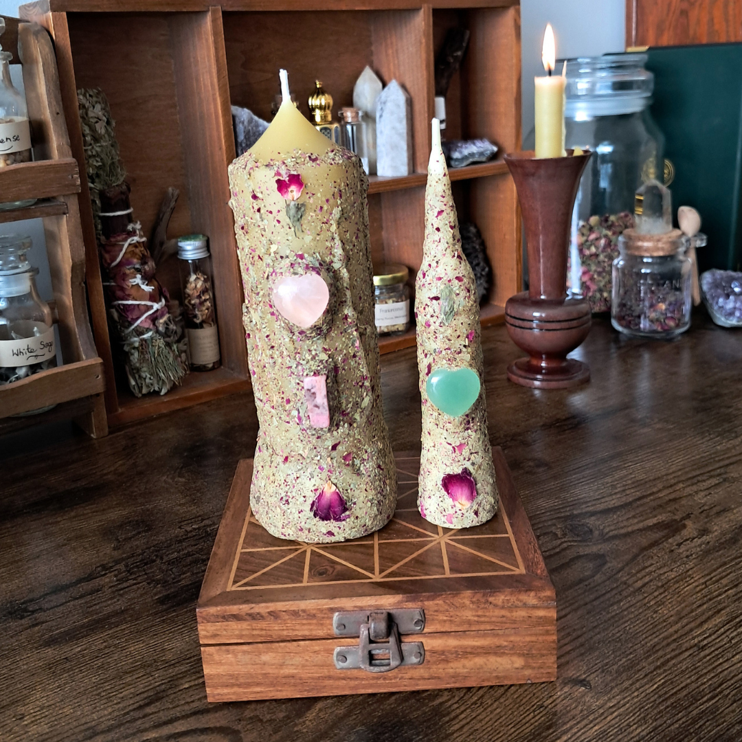 'The Secret Garden' ♡ Beeswax Candle Duo