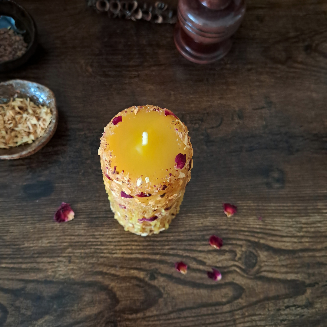 Palo Santo & Sacred Resins Beeswax Pillar Candle