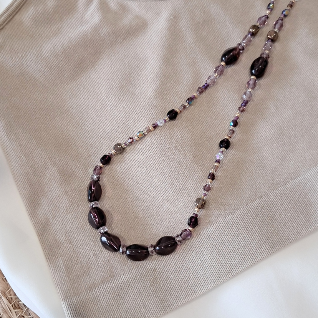 'Velvet Spell' Long Bead Necklace ♡