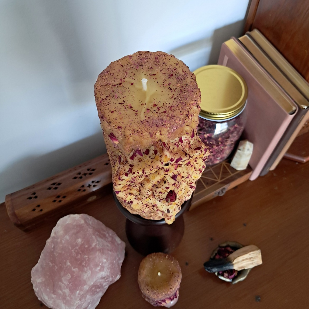 Large Yoni Beeswax Candle ♡ Sacred Rose