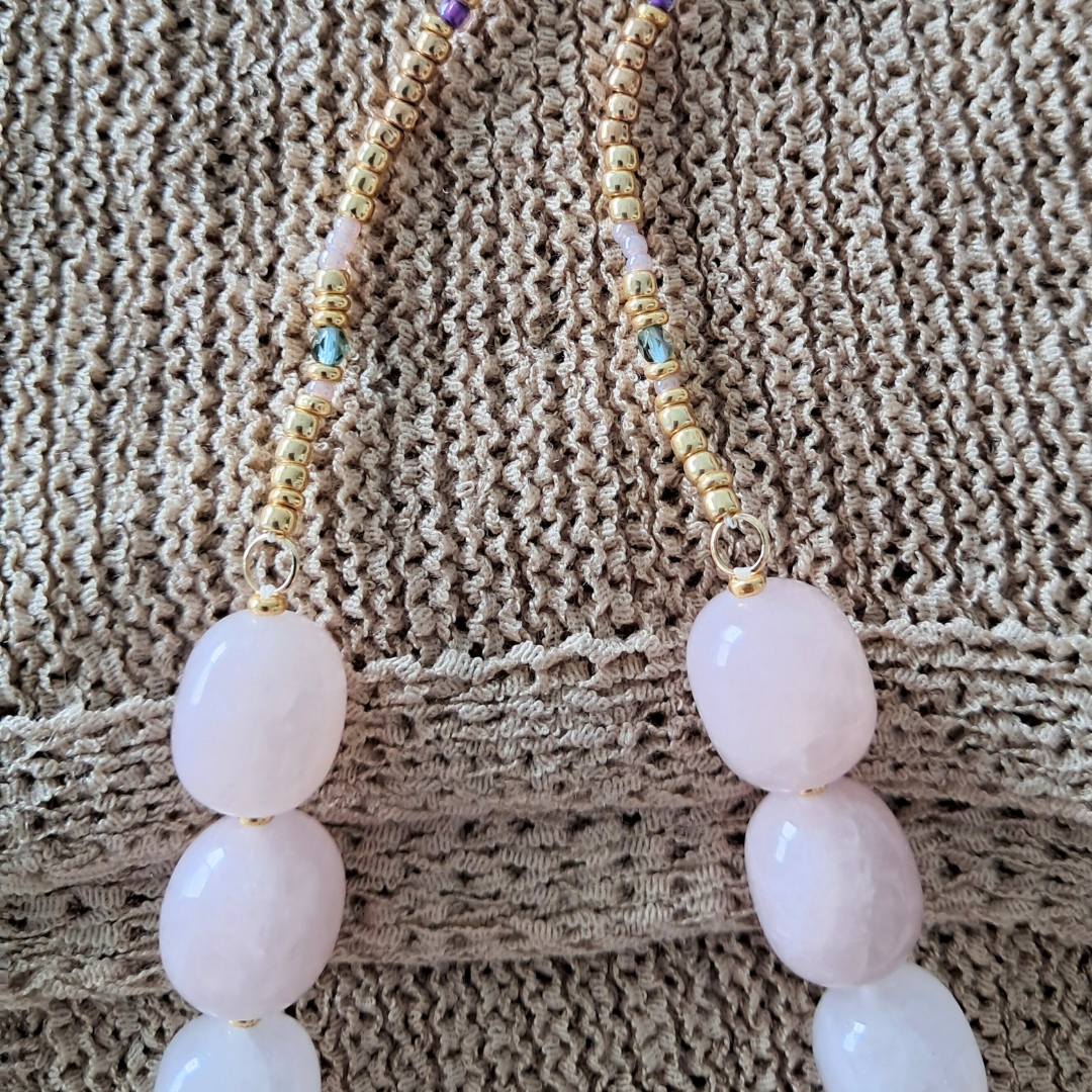 Rose Quartz Bead Necklace
