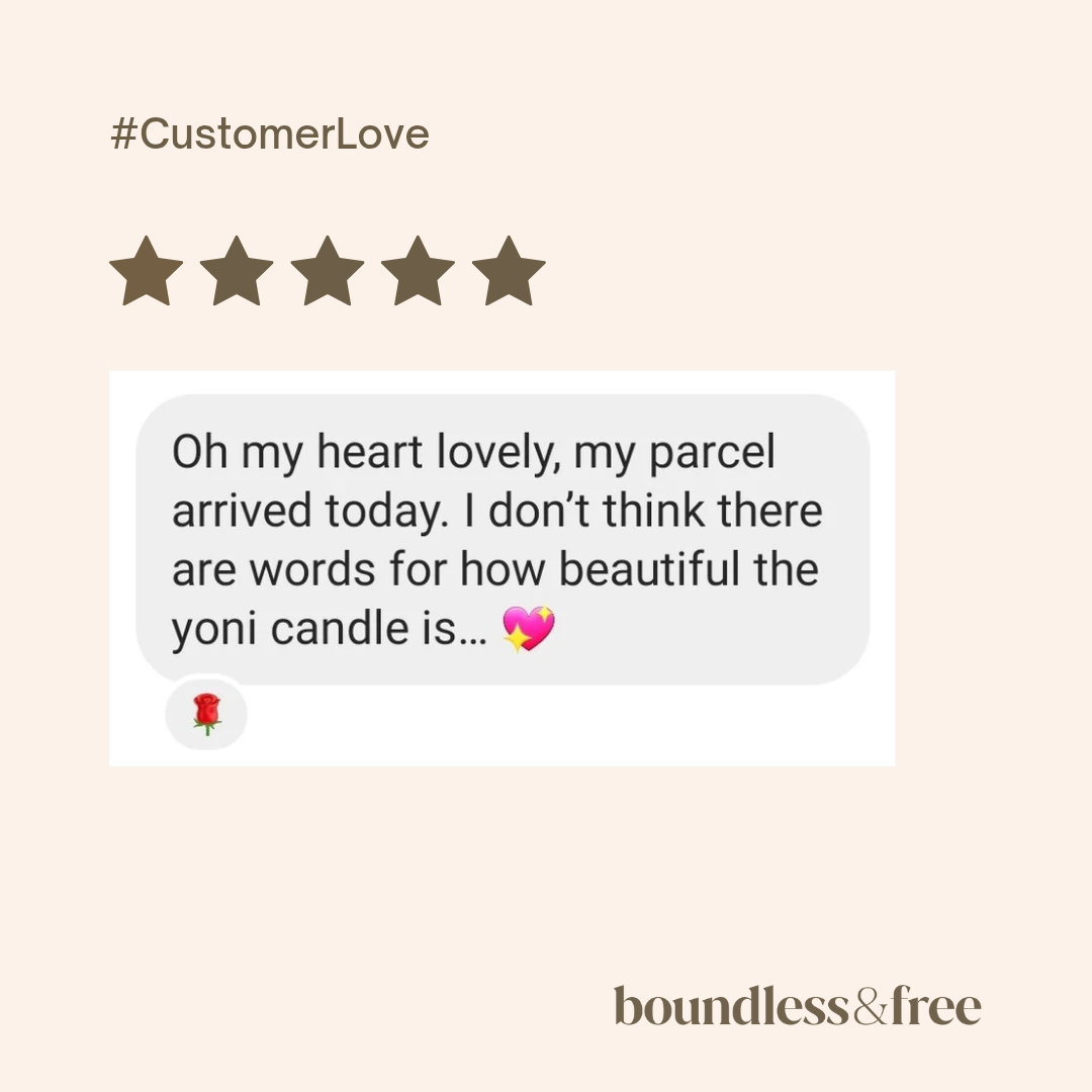 Yoni Beeswax Pillar Candle ♡ Large | 100+ Hrs