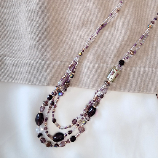 'Velvet Spell' Layered Bead Necklace ♡