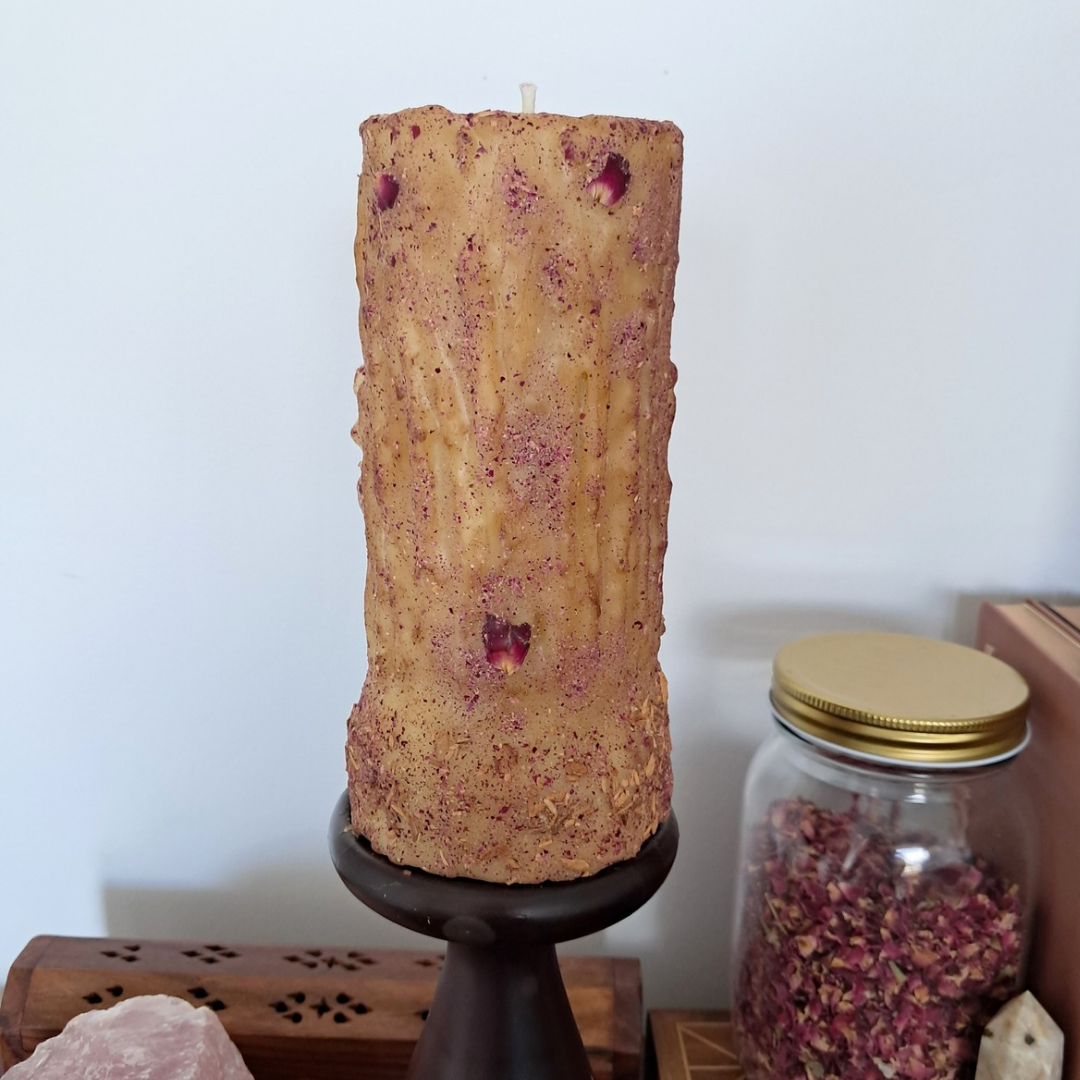 Large Yoni Beeswax Candle ♡ Sacred Rose