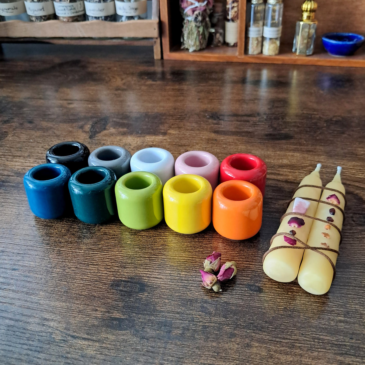 Small Ceramic Candle Holder ♡ Choose Your Colour