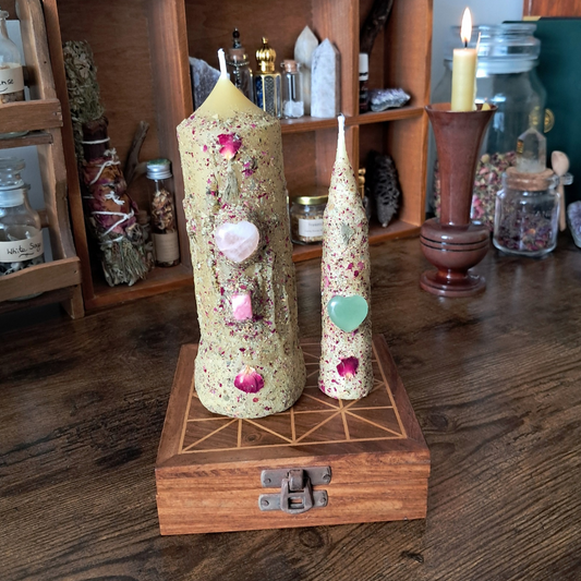 'The Secret Garden' ♡ Beeswax Candle Duo