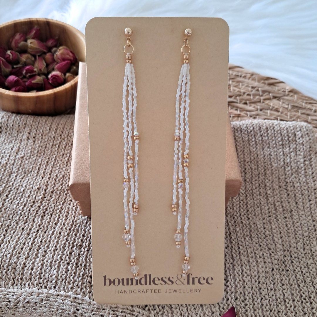 'Spellbound' Long Beaded Earrings