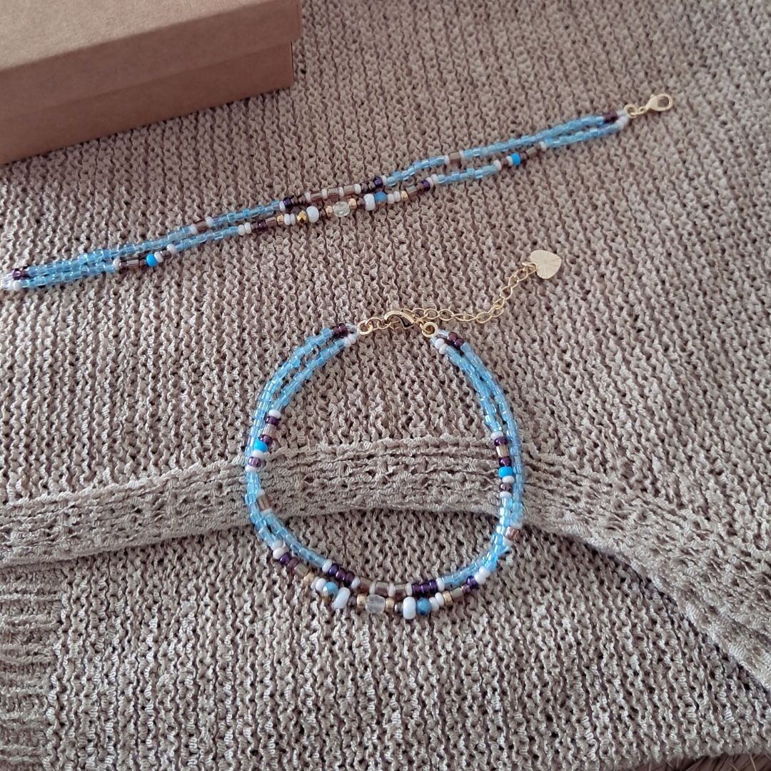 'Bohemian Blue' Bead Bracelet