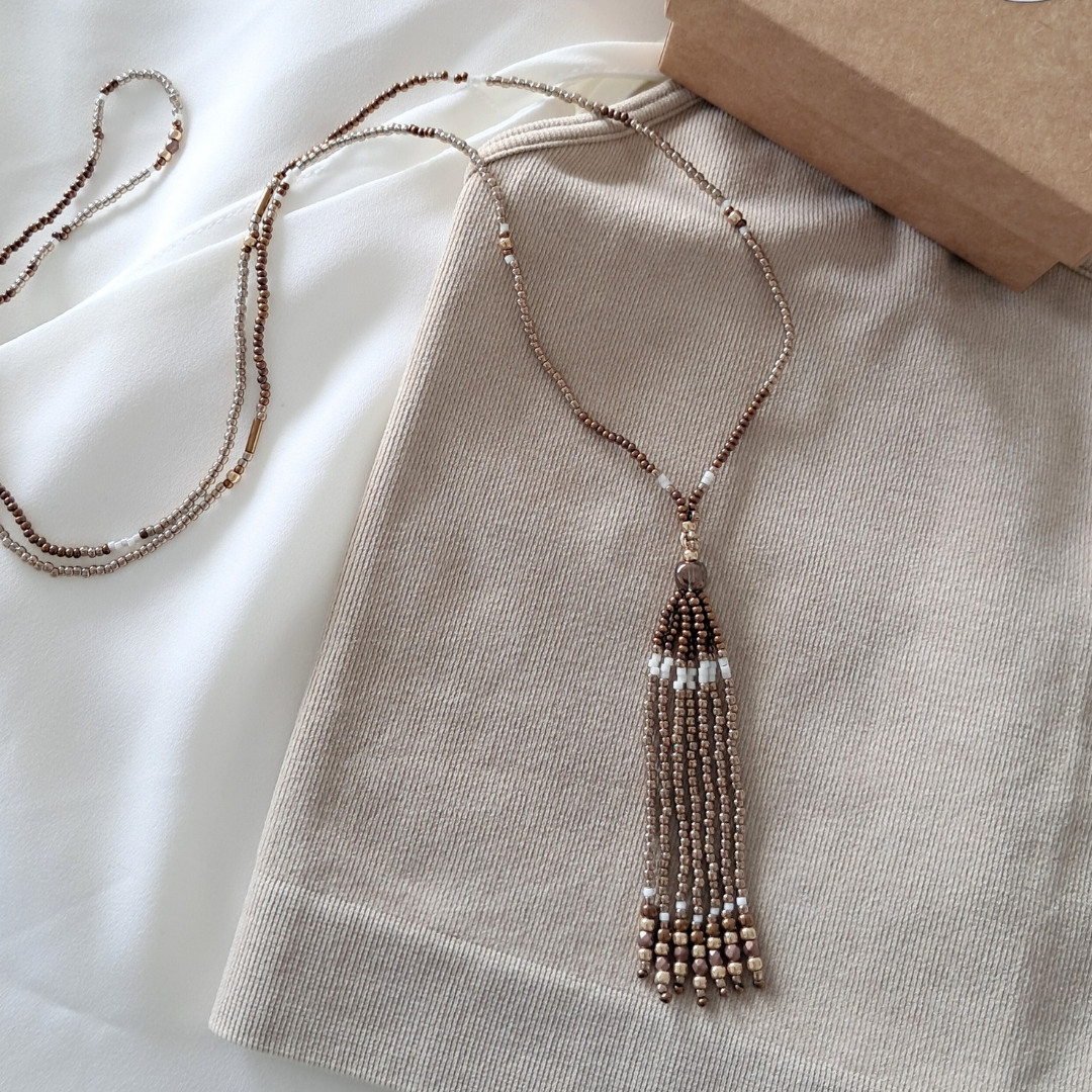 'Wanderer' Beaded Necklace | One-of-a-kind ♡