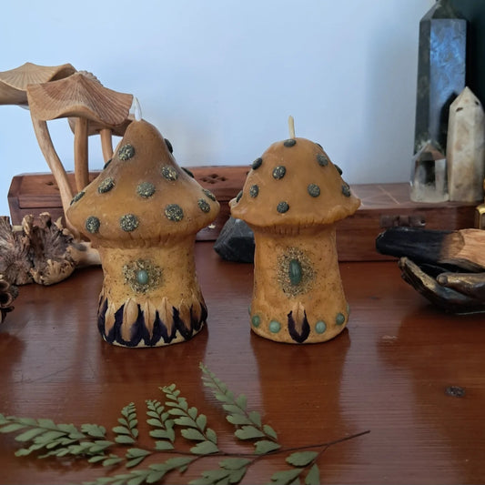 Mushroom Beeswax Candles | The Mystic’s Forest