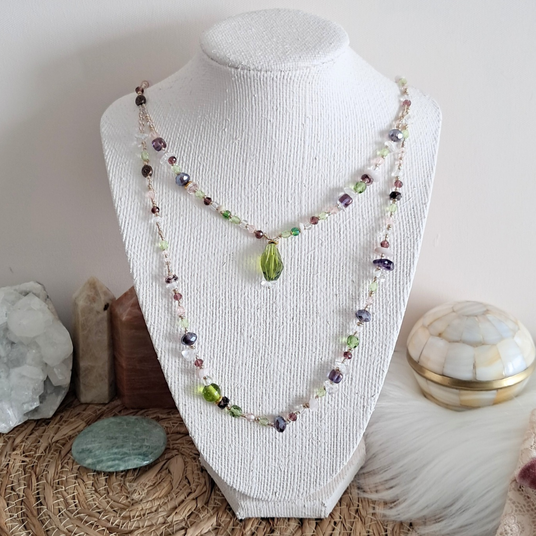 'Forest Fae' 2 Strand Beaded Necklace