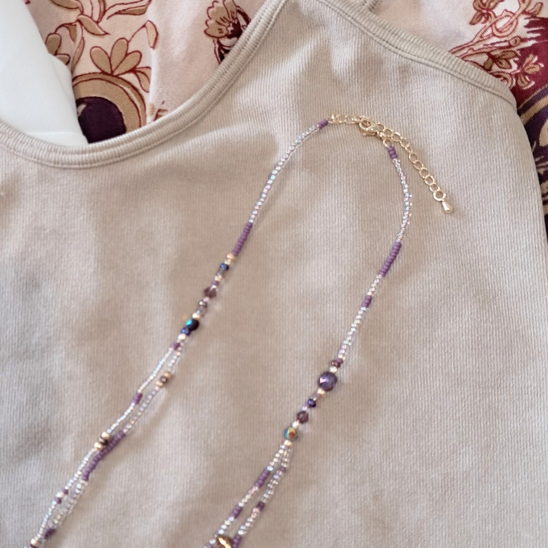 'Velvet Spell' Layered Bead Necklace ♡