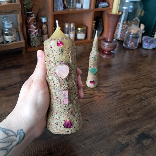 'The Secret Garden' ♡ Beeswax Candle Duo