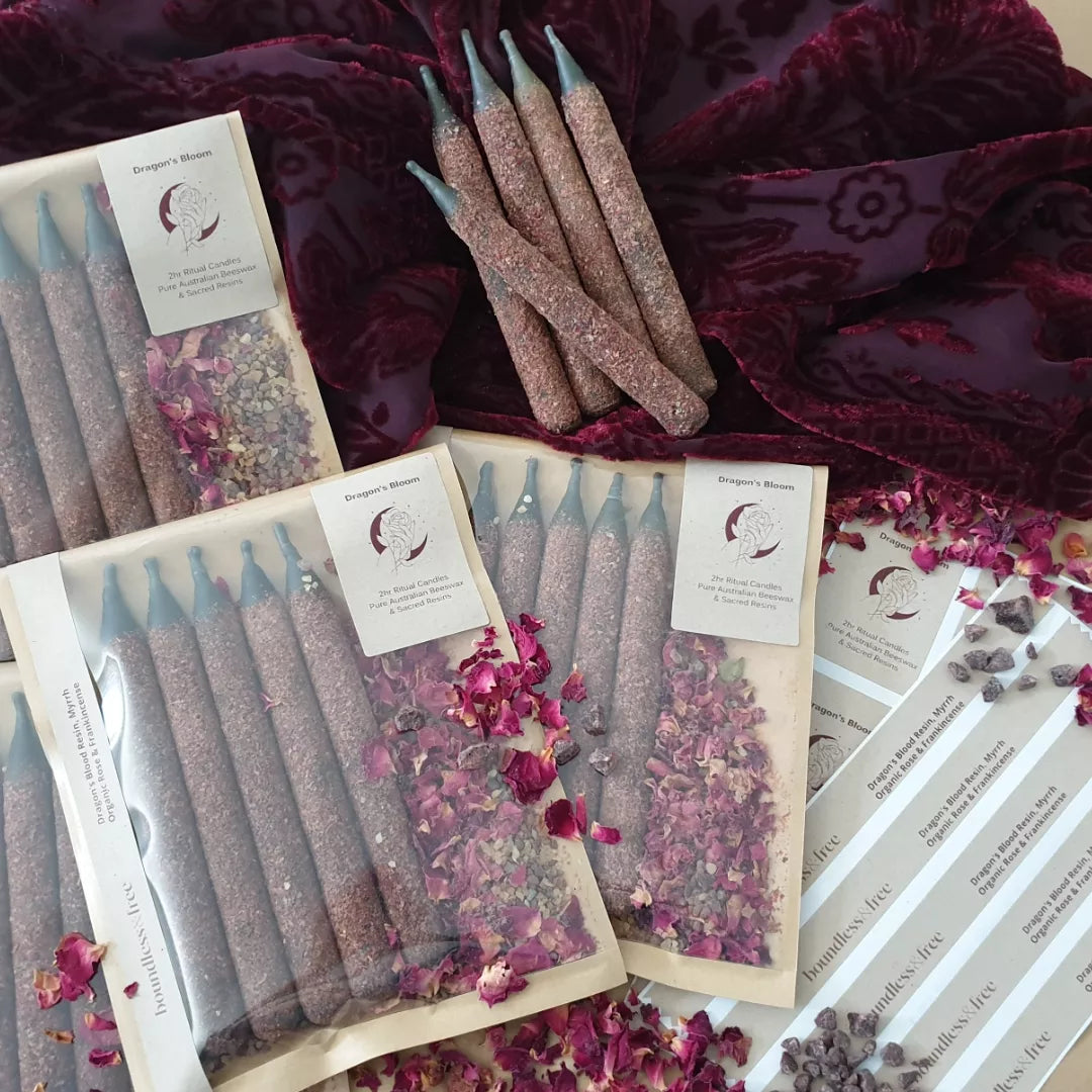 'Dragon's Bloom' Beeswax Candles | 5pk