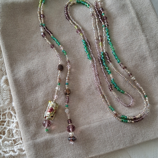 'Forest Fae' Beaded Lariat Necklace ♡