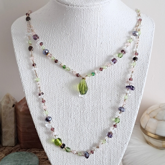 'Forest Fae' 2 Strand Beaded Necklace