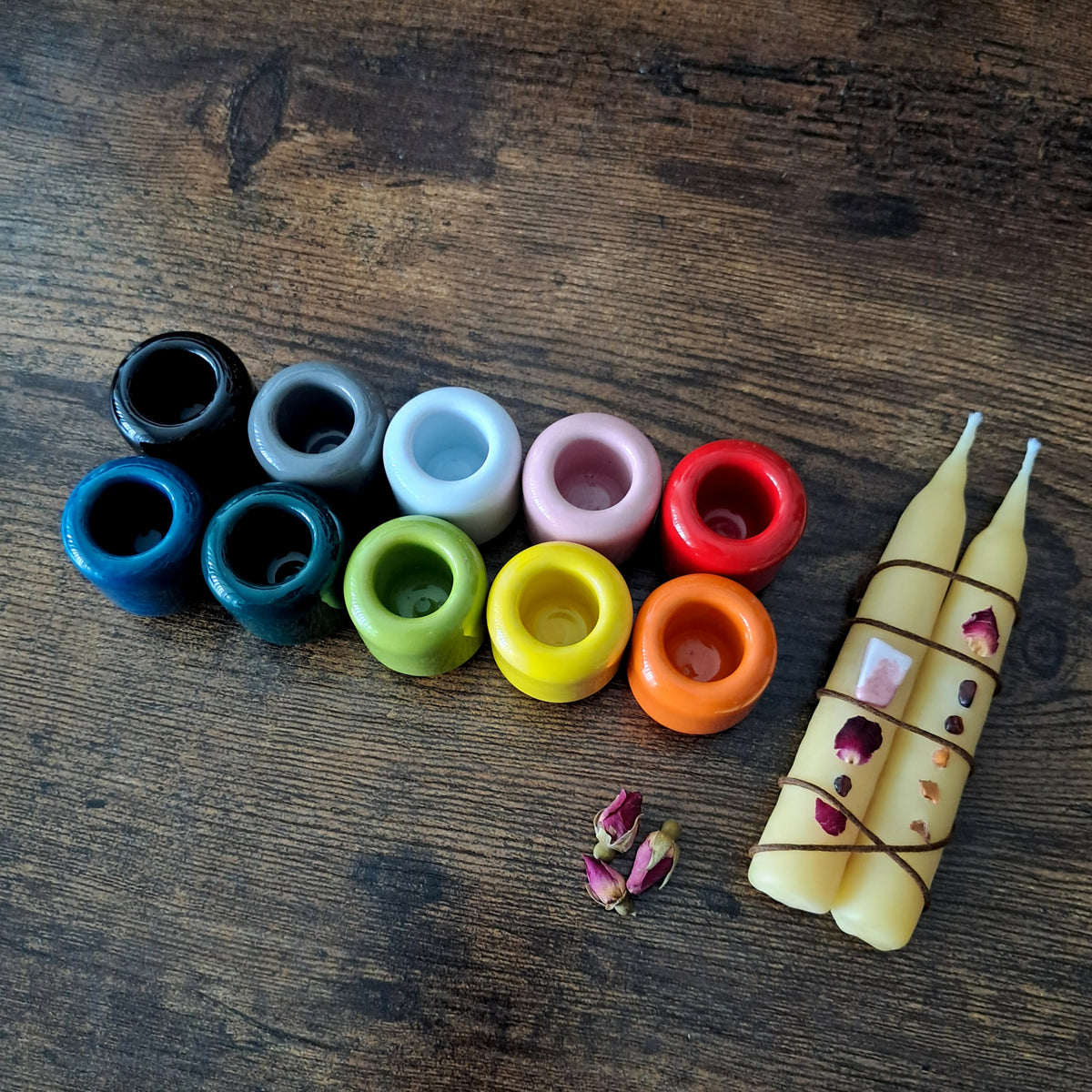 Small Ceramic Candle Holder ♡ Choose Your Colour
