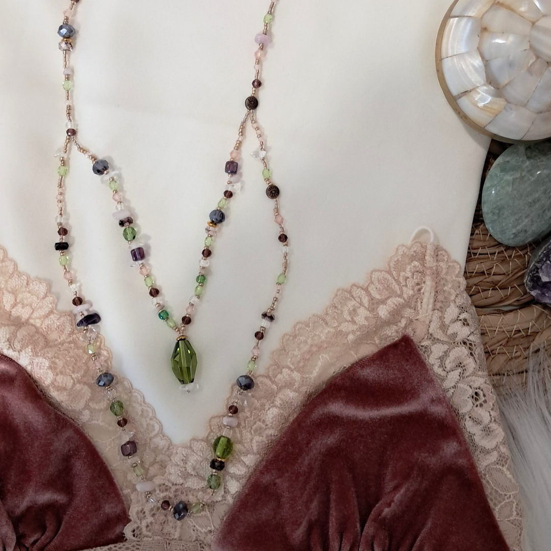 'Forest Fae' 2 Strand Beaded Necklace