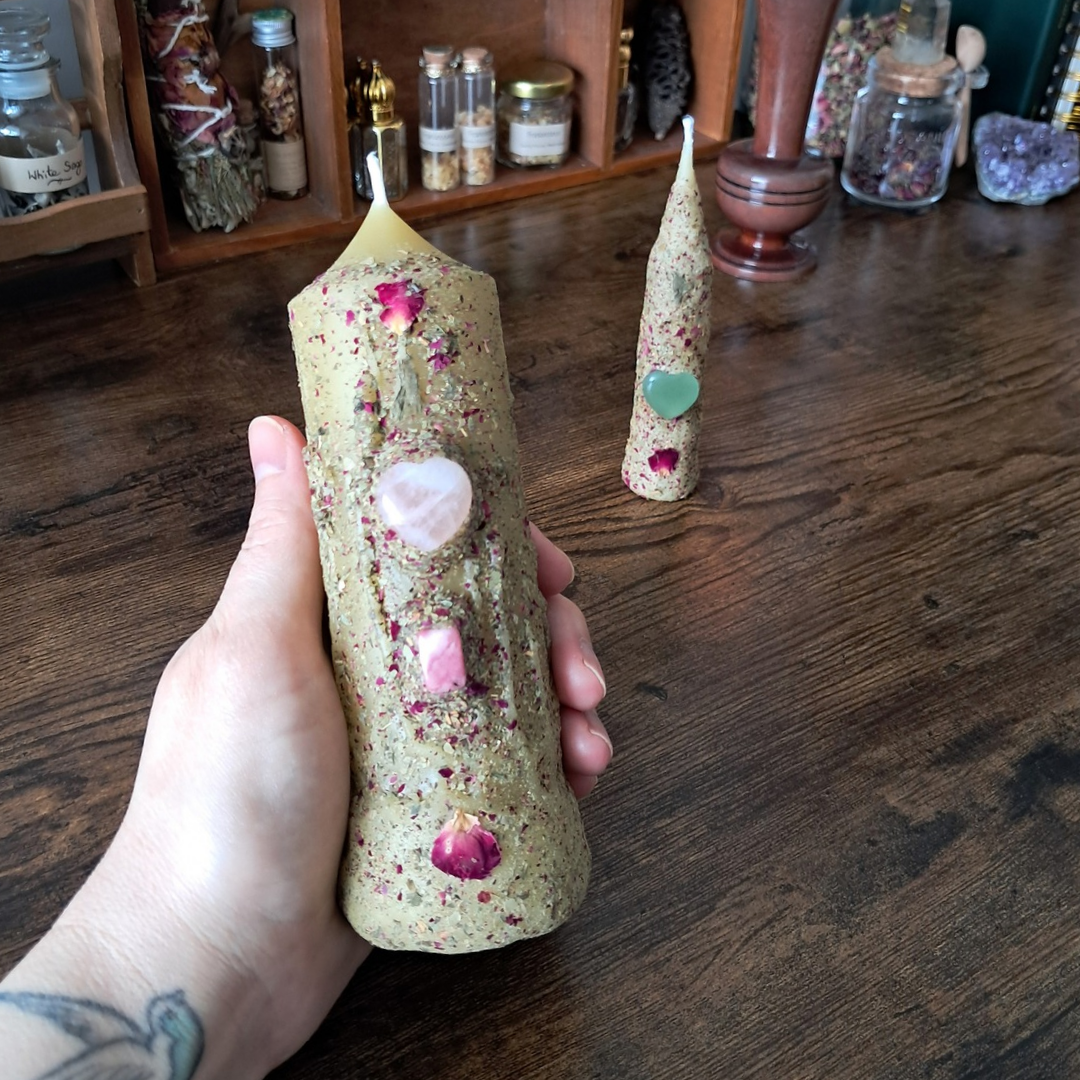 'The Secret Garden' ♡ Beeswax Candle Duo
