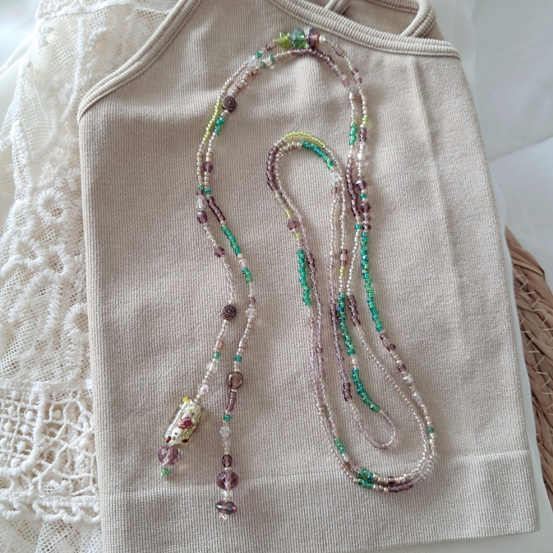 'Forest Fae' Beaded Lariat Necklace ♡