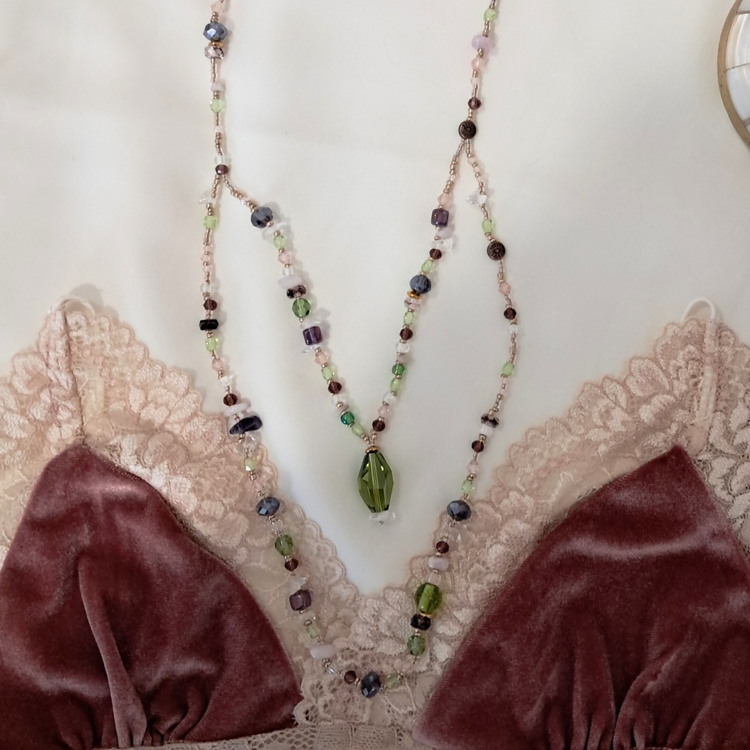 'Forest Fae' 2 Strand Beaded Necklace