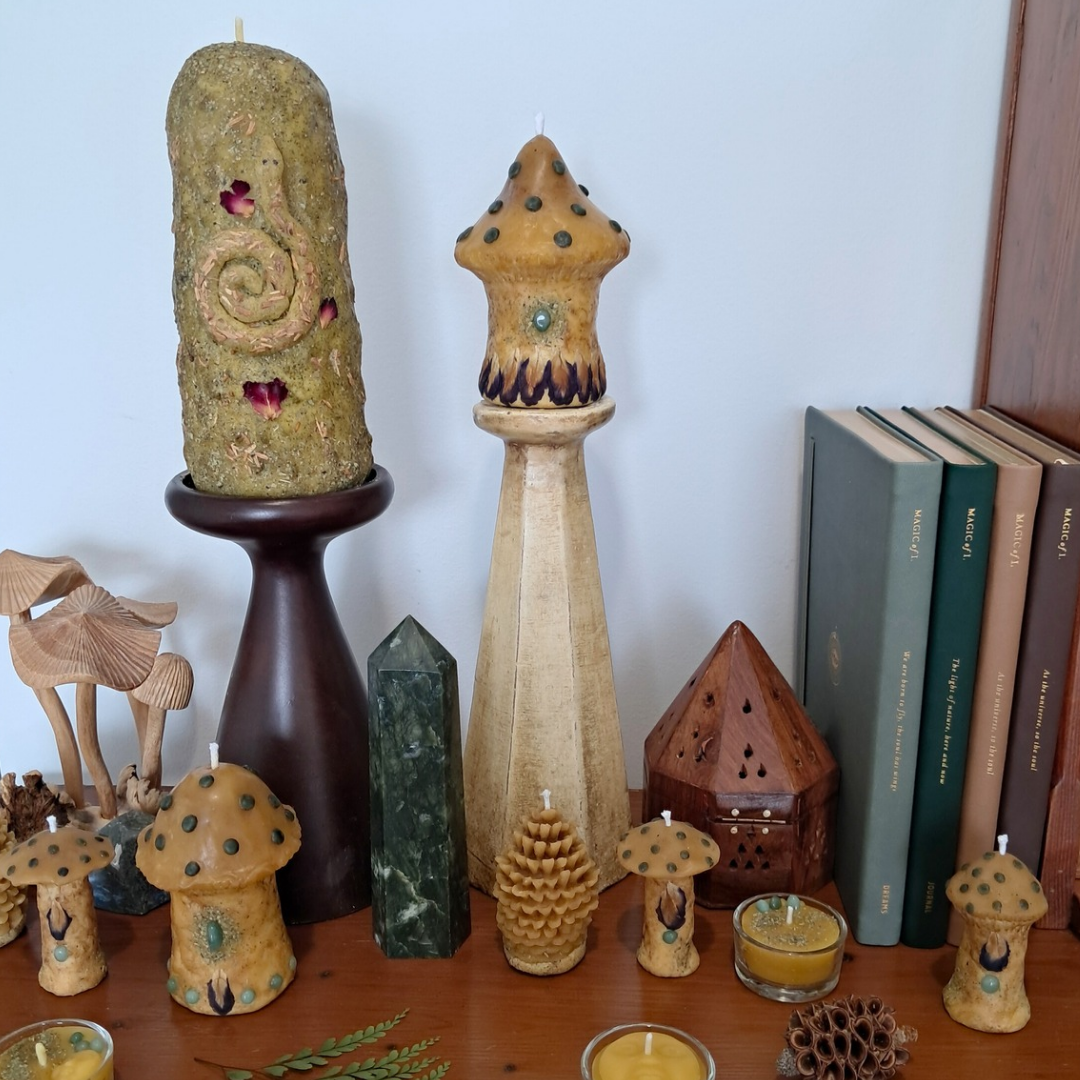 'Serpent' Large Beeswax Candle | The Mystic's Forest