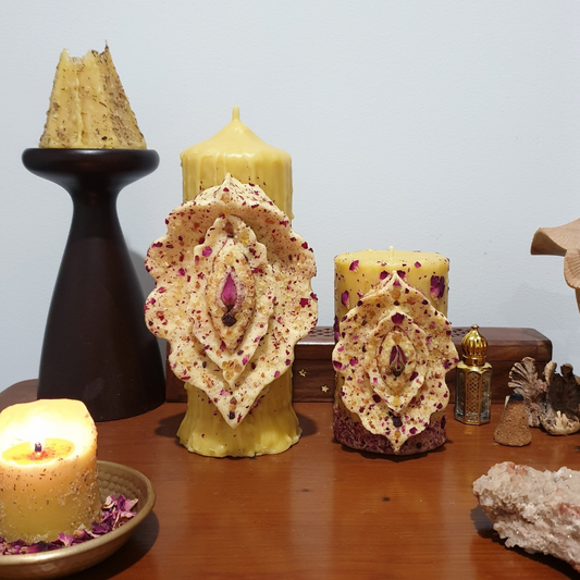 NEW Yoni Beeswax Pillar Candles Drop August 2nd!!