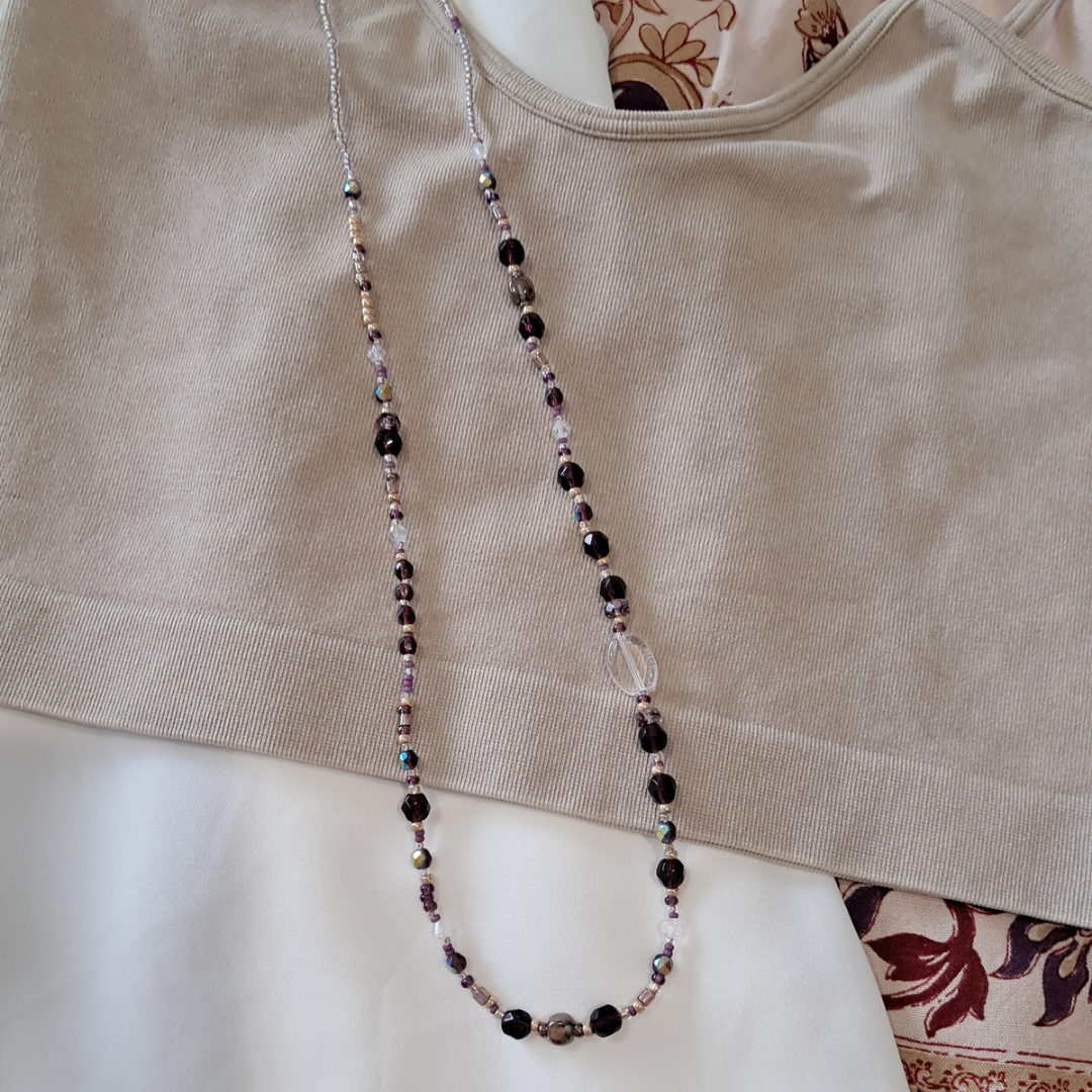 'Velvet Spell' Long Bead Necklace ♡