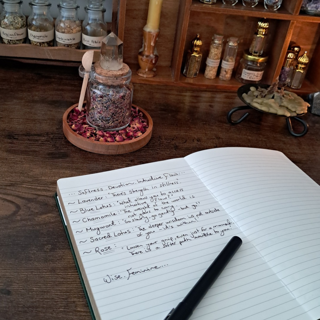 'Soft Devotion' ♡ Small Botanical Beeswax Pillar Candle