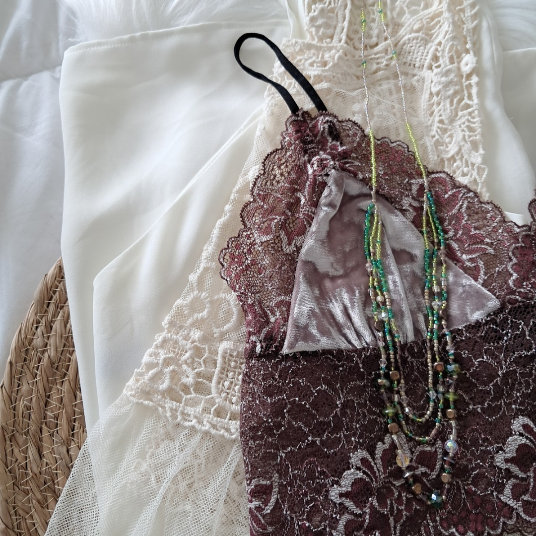 'Forest Fae' 3 Strand Beaded Necklace ♡