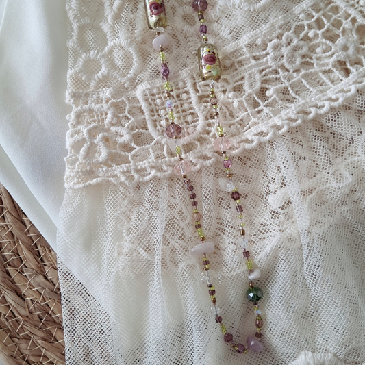 'Forest Fae' Long Beaded Necklace ♡ One-of-a-kind