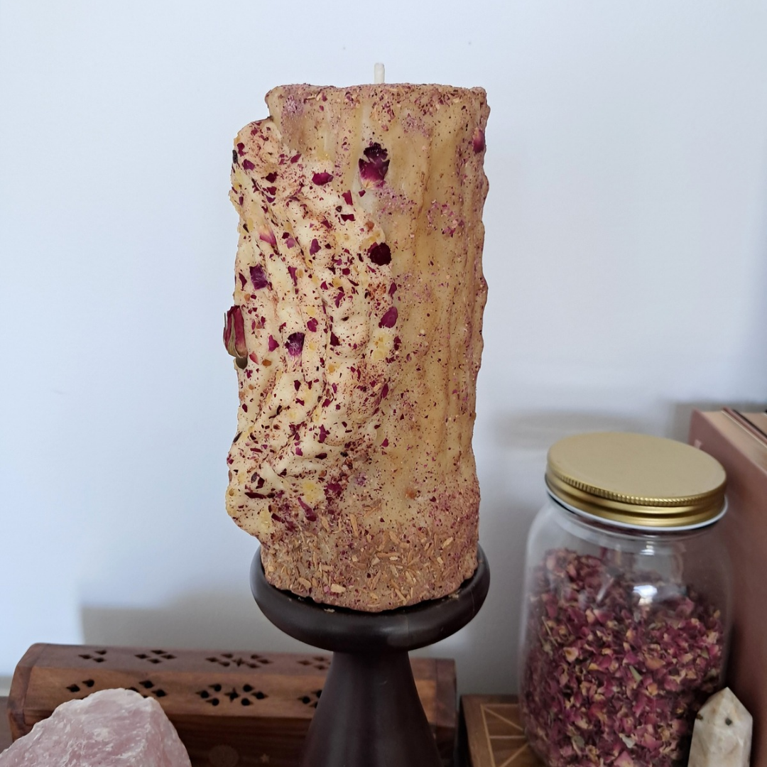 Large Yoni Beeswax Candle ♡ Sacred Rose