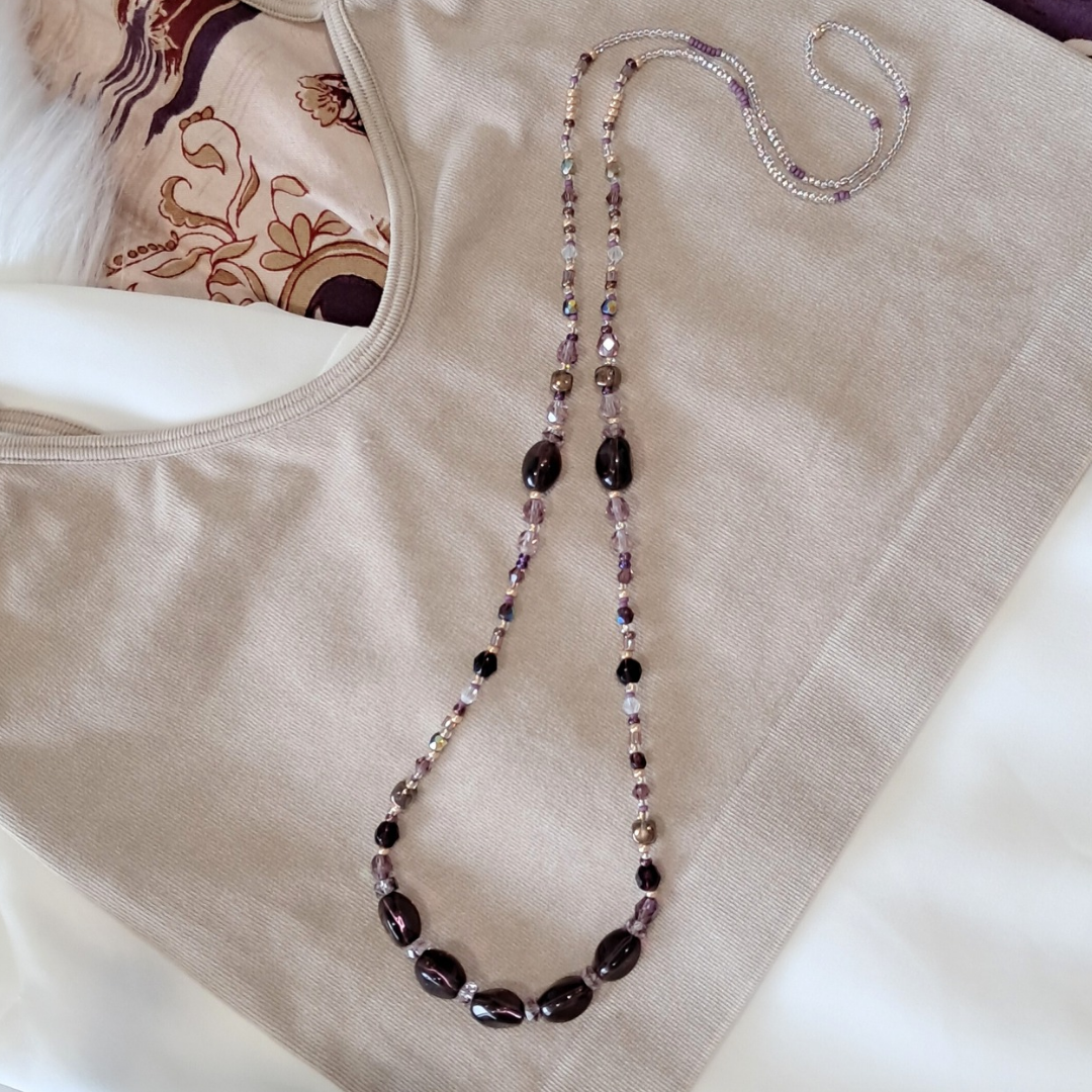 'Velvet Spell' Long Bead Necklace ♡