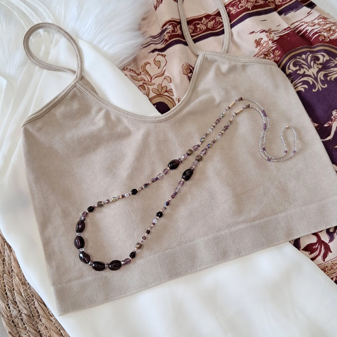 'Velvet Spell' Long Bead Necklace ♡