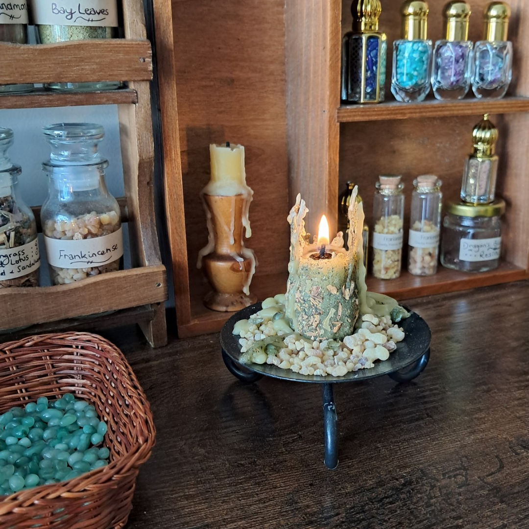 Large Taper Beeswax Candle | The Mystic's Forest