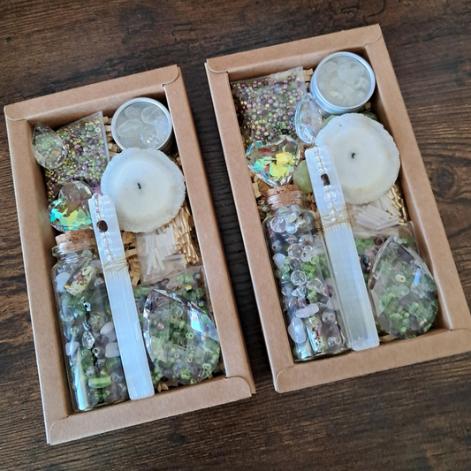 Solar Quartz & Selenite DIY Suncatcher Bead Kit (Green)