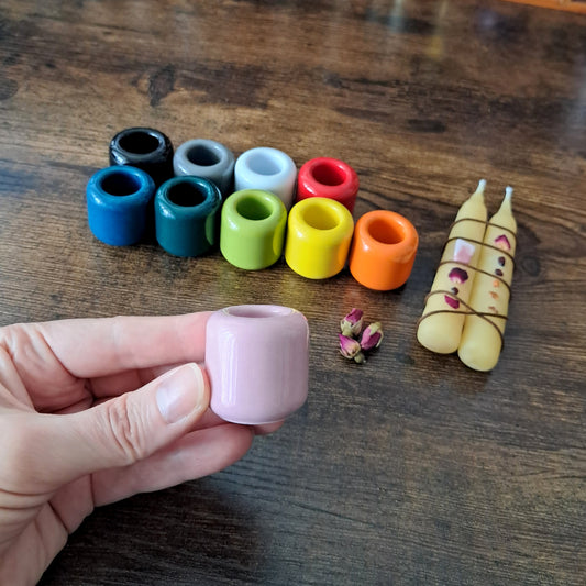 Small Ceramic Candle Holder ♡ Choose Your Colour