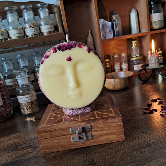 Full Moon Beeswax Candle | Rose, Frankincense & WA Sandalwood